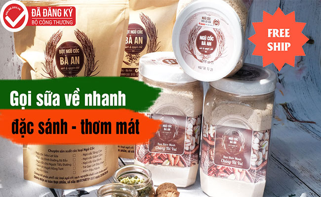 uống ngũ cốc lợi sữa