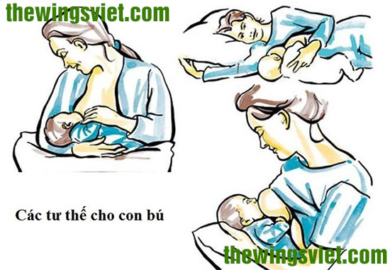 tư thế cho bé bú đúng cách