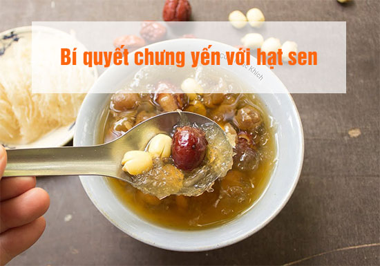 cách chưng yến với hạt sen