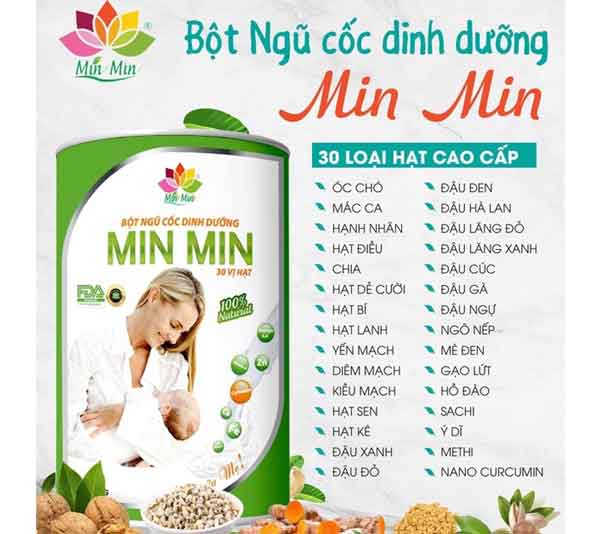 ngũ cốc lợi sữa Minmin